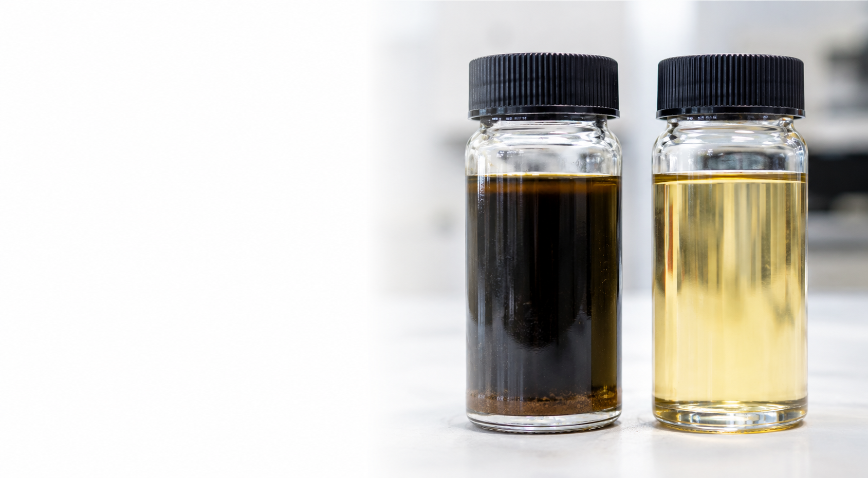 Before and after fuel samples