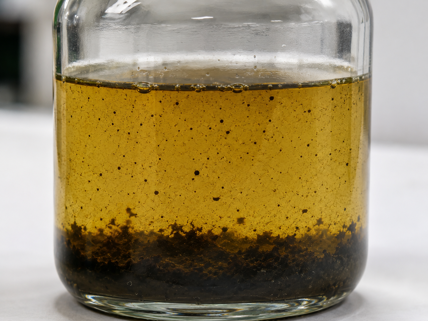 dirty-diesel-fuel-contamination-sediment-sludge in diesel